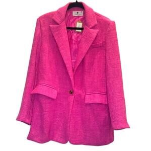 She + Sky – Textured Tweed Blazer (Sold by ECB) – Pink – S